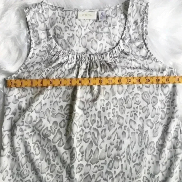 Chico’s Leopard Cheetah Gray & White Tank - Picture 6 of 7